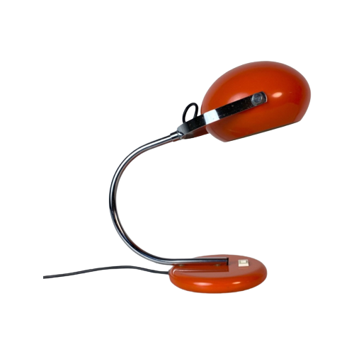 Herda Vintage Tafellamp Bureaulamp. Oranje 60S 1960 Midcentury