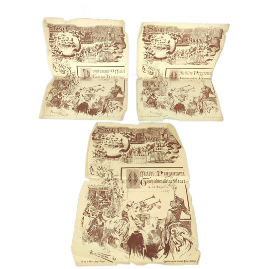 3x Programma Historische Stoet Brugge 1887 1