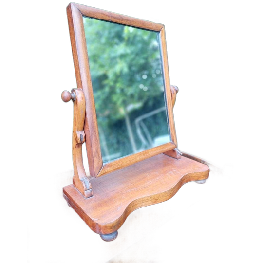 Antieke Engelse Kaptafel Spiegel, Vintage Spiegeltje 1