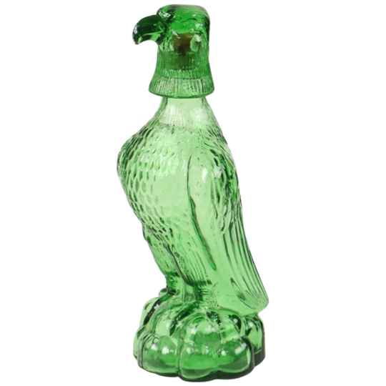 Groene Glazen Karaf Roofvogel Arend Bessi Italy 29cm 1