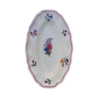Vintage Schaal Met Bloemen. Sarreguemines