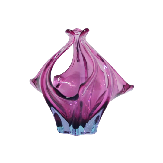 Roze & Blauwe Glazen Schaal 1