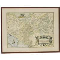Vintage Reproductie Kaart, Gelderland, Door Abraham Ortelius