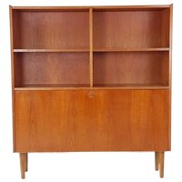 Vintage Deense Klep Kast | Wandkast | Teak Fineer