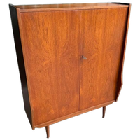 Vintage Retro Teak Kast Wandmeubel Kledingkast