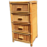 Bamboe Rotan Vintage Ladenkast