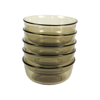 5 Rookglas Schaaltjes / Kommetjes