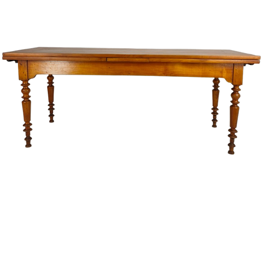Elegant 20th Century French Cherrywood Extending Dining Table 1