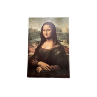 Mona Lisa, Poster Op Hout Geplakt.