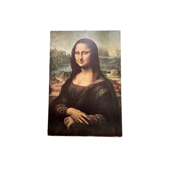 Mona Lisa, Poster Op Hout Geplakt. 1