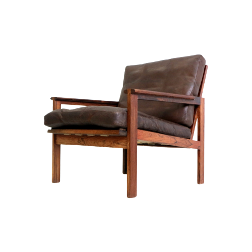 Model Capella Palissander Fauteuil Van Illum Wikkelsø Voor N. Eilersen, Jaren 60