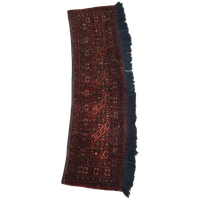 Subtiele Loper Met Voornamelijk Bordeaux Rood 138x39cm
