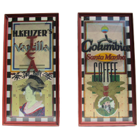 2 Schilderijen H.Keijzer'S Tea En Columbia Sante Martha Coffee