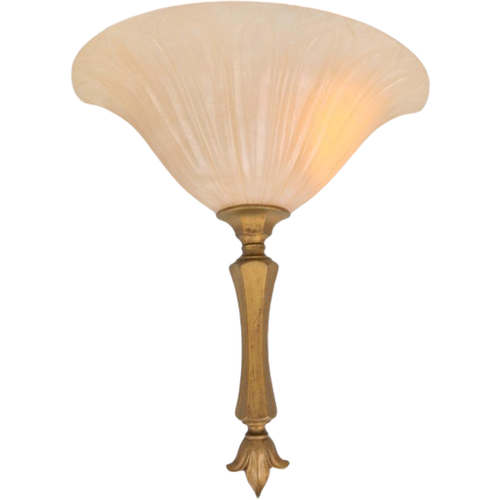 Vintage Albast Natuursteen Wandlamp Messing ’70 Regency Lamp