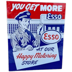 Usa Reclamebord, Tin Sign Esso Met Signatuur Phoenix Sign Co thumbnail 1