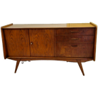 Vintage Teak Fineer Dressoir Lowboard Kast Kastje thumbnail 1