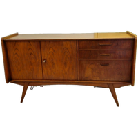 Vintage Teak Fineer Dressoir Lowboard Kast Kastje