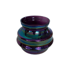 Art Deco Vaas Iridescent Bohemian Glas , Jaren 30 thumbnail 1