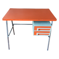 Superleuk Retro Frans Bureau Jaren 70 Vintage Oranje