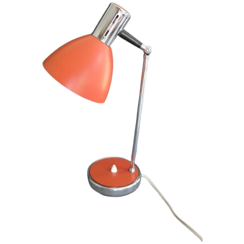 Vintage Stilux Milano Bureaulamp Oranjebruin Made In Italy