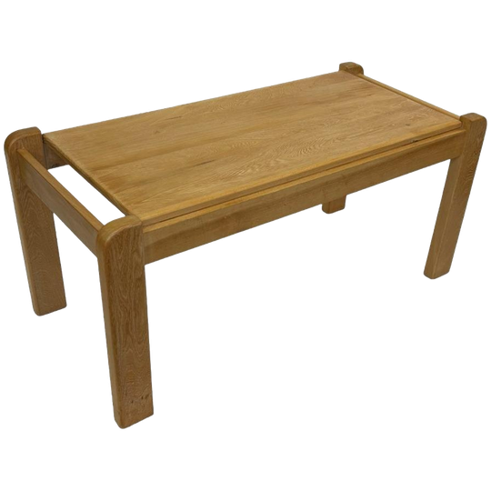 Vintage Minimalistische Eikenhouten Salontafel 80's Design 1