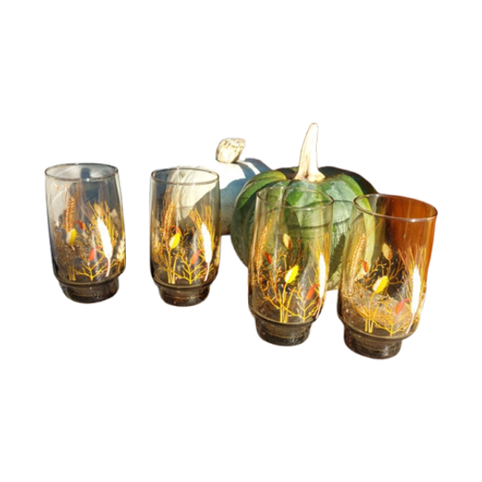 Set Van 4 Arcopal Orangeade Glazen, Tivoli Model. 1
