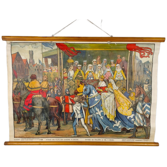 Schoolplaat - Intrede Filips Den Schoone Te Brugge 1