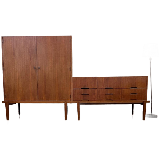 Vintage Xl Set : Kast / Audio Meubel / Wandrek 1