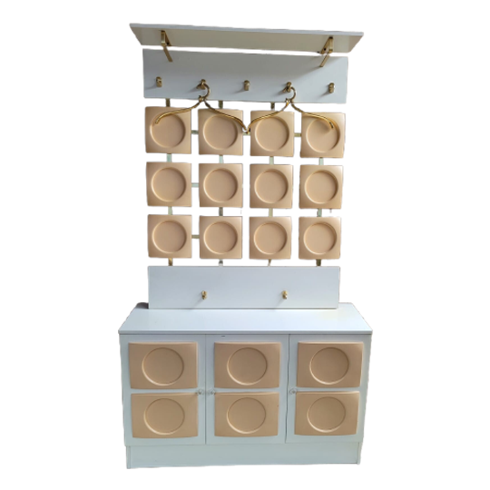 Pop Art Garderobe Set Luigi Colani - Set Kapstok Met Schoenenkast 1