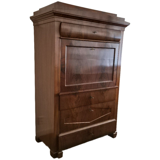 West-duitse Mahoniehouten Secretaire Uit 1830 – Biedermeier 1