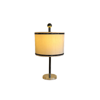 Elegant Table Lamp In Chrome And Silk, Germany 1960