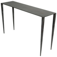 Rare Handcrafted Belgian Console Table In Wrought Iron By Idir Mecibah