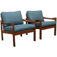 2x Fauteuil Illum Wikkelsö Niels Eilersen 1960s (setprijs)