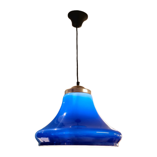 Vintage Blauwe Hanglamp Plafondlamp Kunststof