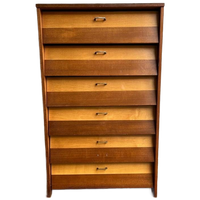 Vintage Houten Schoenkast / Klepkast