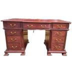 Antieke Engels Bureau, Schrijftafel, Partnerdeks thumbnail 1