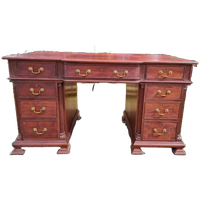 Antieke Engels Bureau, Schrijftafel, Partnerdeks