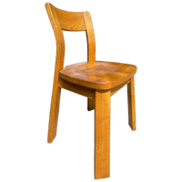 Set (5) Deens Vintage Eetkamerstoelen Brutalist Style