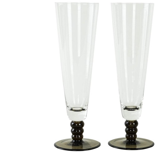 Pair Of Champagne Glasses, Italian Design, 1970s, Production: Italy 1