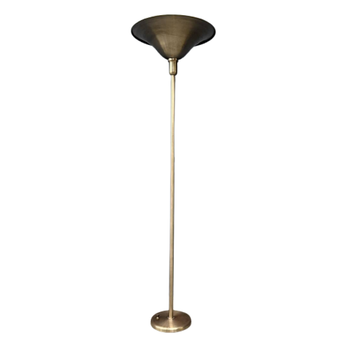 Vernikkelde Antieke Art Deco Vloerlamp