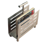 Vintage Brushed Stainless Steel Magazine Rack thumbnail 1
