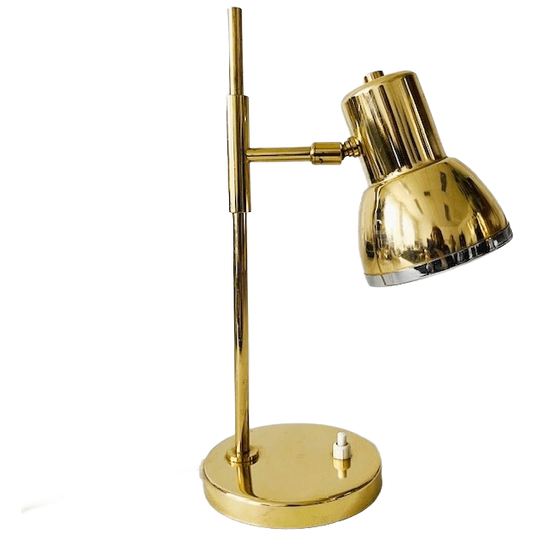 Vintage Mid-century S.a. Boulanger Tafellamp Goud 1970’s 1