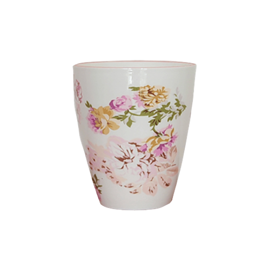 Beige Hoge Bloempot Bloemen 1