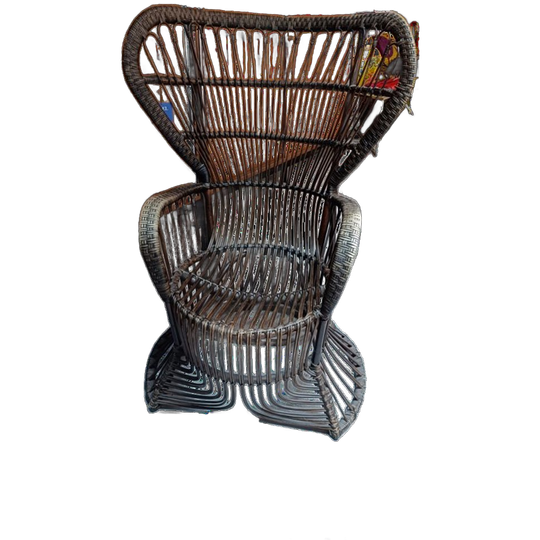 Rohé Noordwolde Rattan Peacock Chair (gio Ponti Style) Rotan Fauteuil Vintage 1