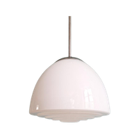 Art Deco Hanglamp In Witte Opaline, Jaren 1920-30