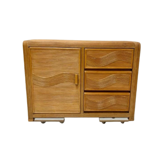 Vintage Bamboe Kastje - Commode 1