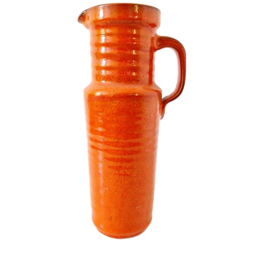 Vintage Oranje Vaas Keramieke Vinrage Vaas Jaren 60 1