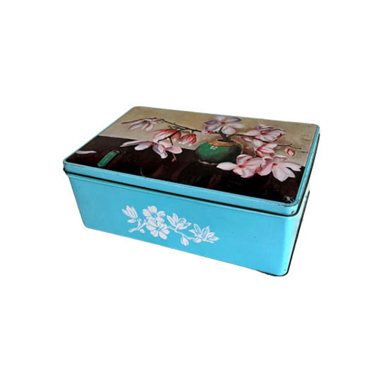 Mooi Vintage Blik Met Magnolia Bloemen 1