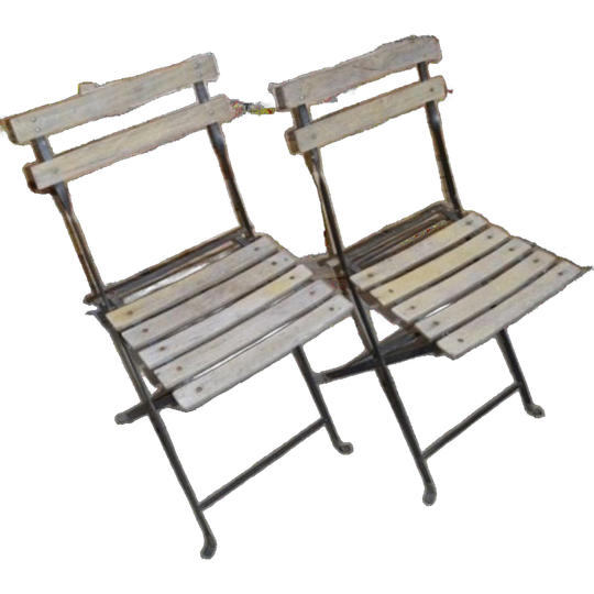Bistrostoeltje Set Van 2 Metaal Met Hout 1