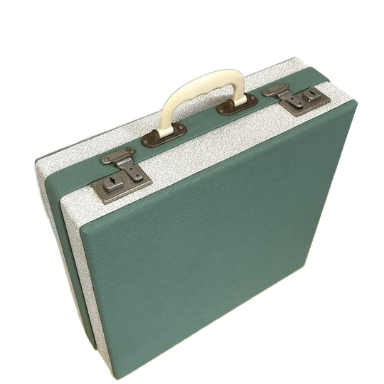 Groene Vinyl Koffer Lp Suitcase Seventies 1